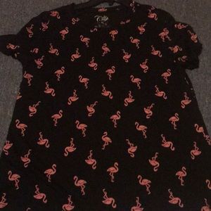 Flamingo Pink and Black Top